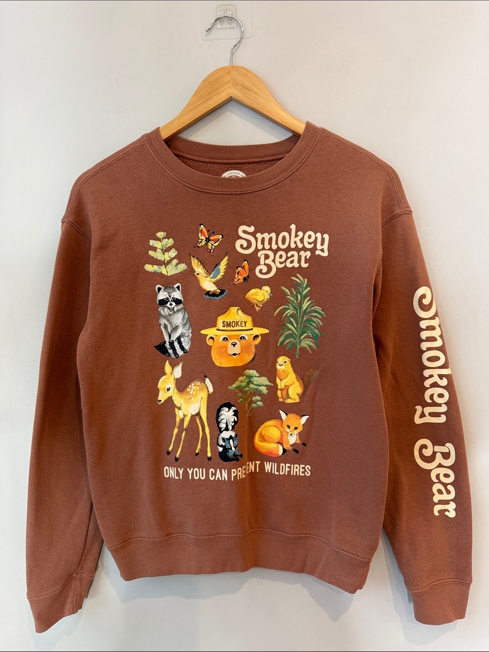 Smokey Bear Brown Graphic Sweatshirt